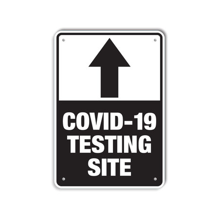 LYLE COVID Aluminum Sign, Covid-19 Testing Site, 10x14 Reflective, LCUV-0007-RA_10x14 LCUV-0007-RA_10x14